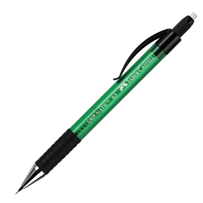 Creion mecanic, 0.5mm, verde, FABER CASTELL Grip-Matic