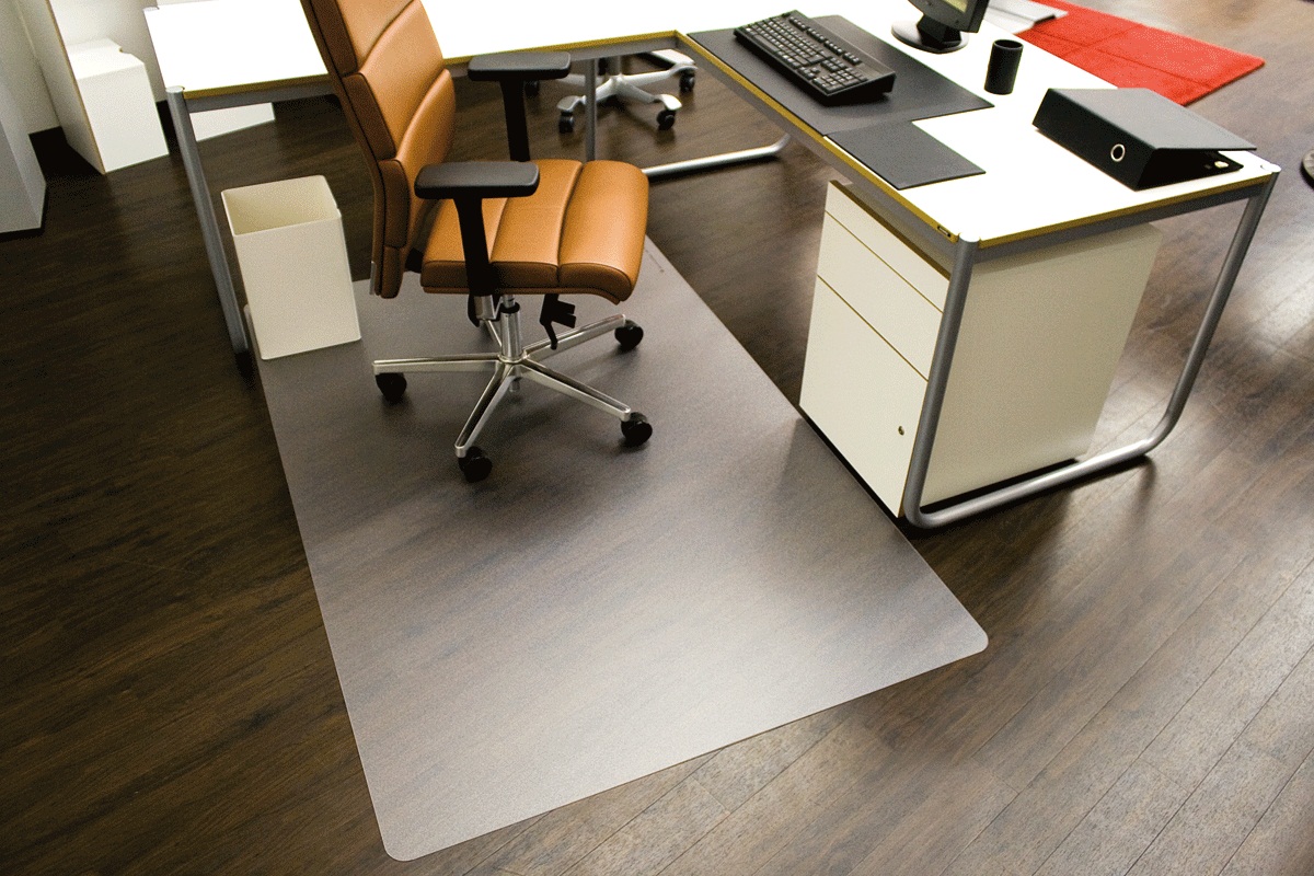 Protectie podea pentru suprafete dure, forma O, 300 x 120cm, RS OFFICE EcoBlue