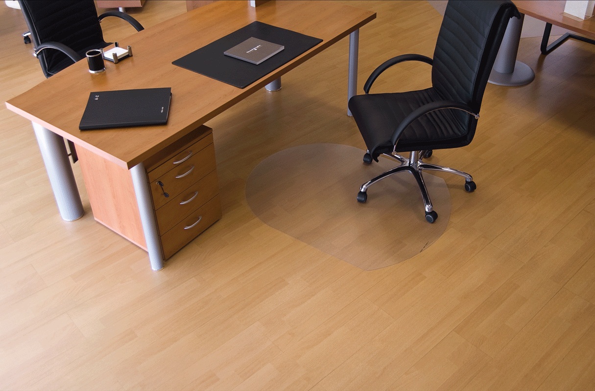 Protectie podea pentru suprafete dure, forma T, 90 x 120cm, RS OFFICE EcoGrip