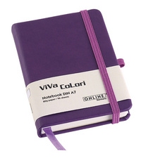 Caiet de birou, A6, 96 file, liliac, ONLINE Viva Colori