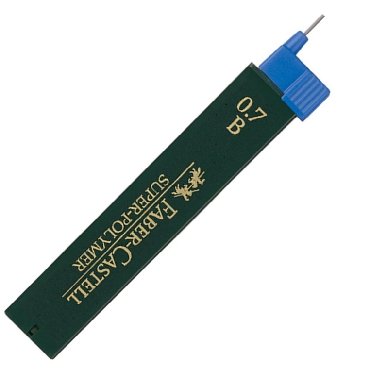Mine pentru creion mecanic, 0.7mm, B, FABER CASTELL Super-Polymer