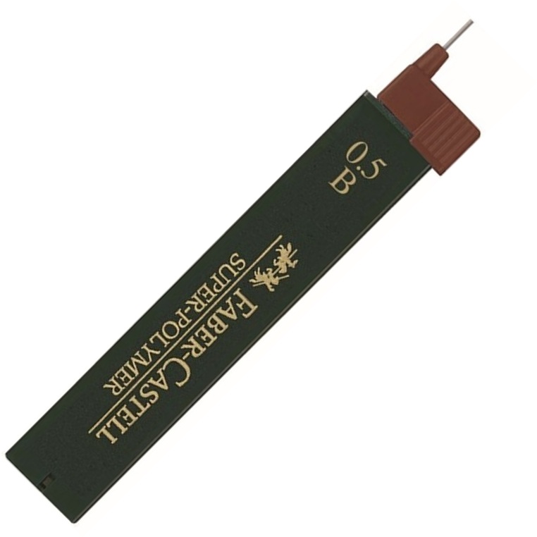 Mine pentru creion mecanic, 0.5mm, B, FABER CASTELL Super-Polymer