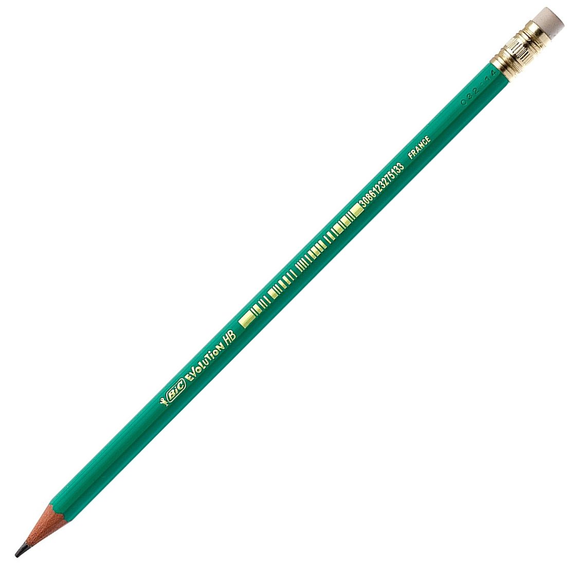Creion grafit, HB, flexibil, cu radiera, hexagonal, BIC ECO Evolution 655