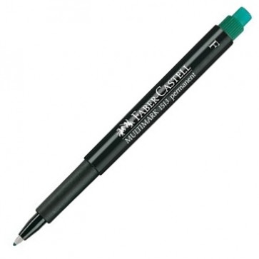 Marker permanent, verde, 0.6mm, FABER CASTELL F Multimark