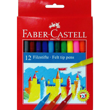 Carioci, 12 culori/set, FABER CASTELL Jumbo