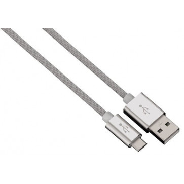 Cablu de incarcare / sincronizare microUSB universal HAMA Color Line, Silver, 0.5m