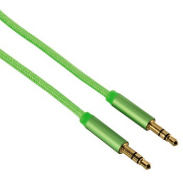 Cablu audio Jack-Jack 3.5mm pentru smartphone, Gold-Plated, 1.5m, verde, HAMA Color