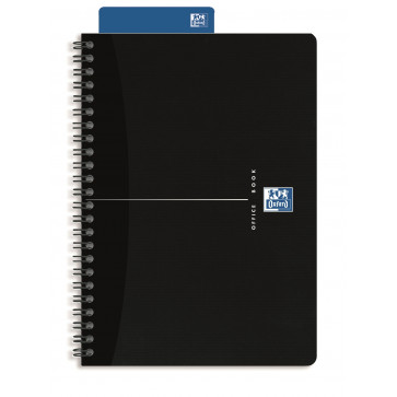 Caiet pentru birou cu spira, A5, 90 file, matematica, OXFORD Smart Black