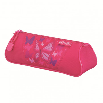 Necessaire triunghiular, HERLITZ Flexi Pink Butterfly