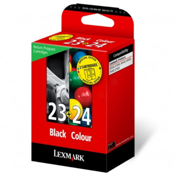 Cartus, black + color, nr. 23+24, LEXMARK 18C1419E