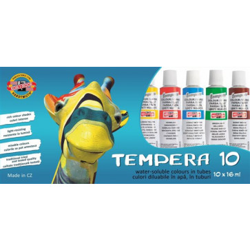 Tempera 10 culori/set, KOH-I-NOOR Girafa