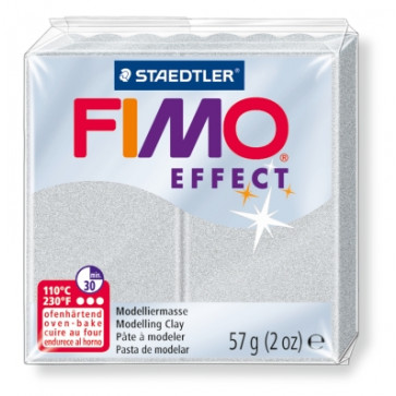 Plastilina pt. modelaj, 56gr, argintiu metalizat (silver), STAEDTLER Fimo Effect
