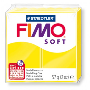 Plastilina pt. modelaj, 56gr, galben lamaie (lemon), STAEDTLER Fimo Soft
