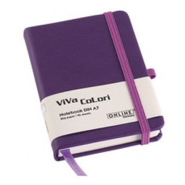 Caiet de birou, A7, 96 file, liliac, ONLINE Viva Colori