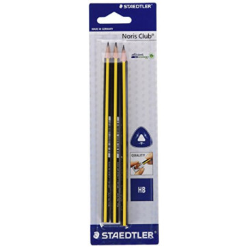 Creion cu mina grafit, HB, hexagonal, 3 buc/set, STAEDTLER Noris
