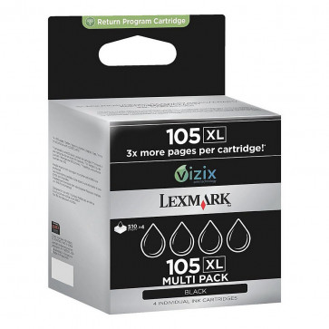 Cartus, black, 4 buc./set, nr. 105XL, LEXMARK 14N0845