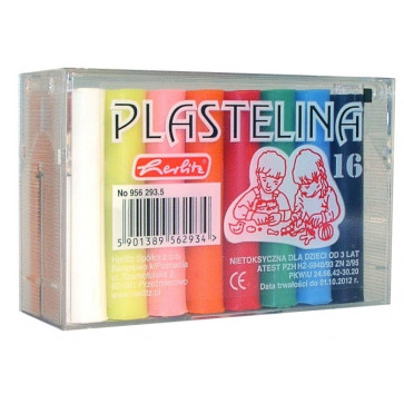 Plastilina, 16 culori/set, HERLITZ Economic