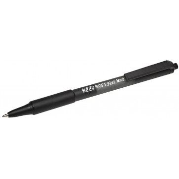 Pix cu mecanism, 1.0mm, negru, BIC SOFT FEEL CLIC GRIP