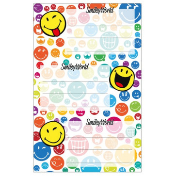 Etichete scolare, 3 x 3 coli/set, HERLITZ Smiley World Rainbow