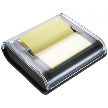 Dispenser din plastic pt. Z-Notes + 1 notes autoadeziv, 75 x 75mm, 50 file/set, galben pastel, INFO NOTES Z-Notes