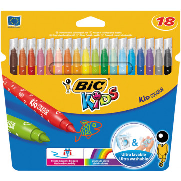 Carioci, 18 culori/set, BIC KiDS KID COULEUR