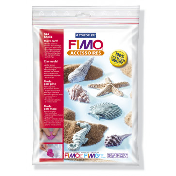 Sablon flexibil pt. modelaj, 6 figuri scoici, STAEDTLER Fimo Accessoires Sea Shells