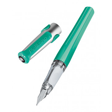 Stilou cu grip, pentru stangaci, penita L, verde, PELIKAN Pelikano