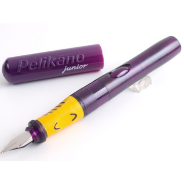 Stilou cu grip, pentru dreptaci, penita A, violet, PELIKAN Junior