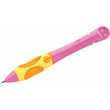 Creion mecanic, pentru stangaci, culoare roz, 3 mine 2mm HB, PELIKAN Griffix
