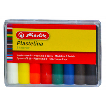 Plastelina, 8 culori/cutie, HERLITZ