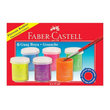 Guase 6 culori/set, FABER CASTELL
