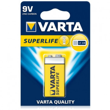 Baterie 9V, zinc-carbon, VARTA Super Life