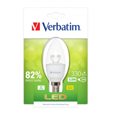 Bec LED Clasic E14 Frosted , 5.5W (30W), 330LM, VERBATIM
