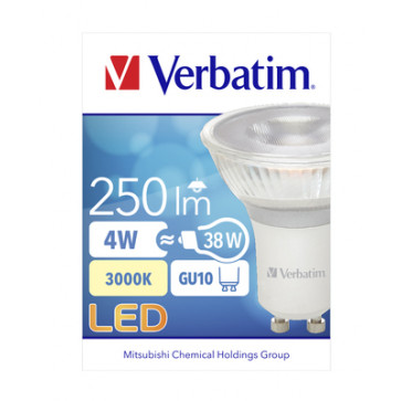 Bec LED PAR16 GU10 , 4W (38W), 250LM, VERBATIM