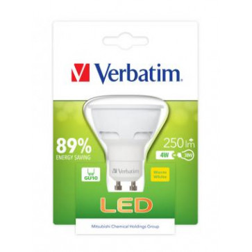 Bec LED PAR GU10 E14, 4W (38W), 250LM, VERBATIM