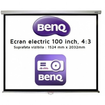 Ecran de proiectie pentru perete, electric, 100inch, 203.2 x 152.4cm, 4:3, BENQ