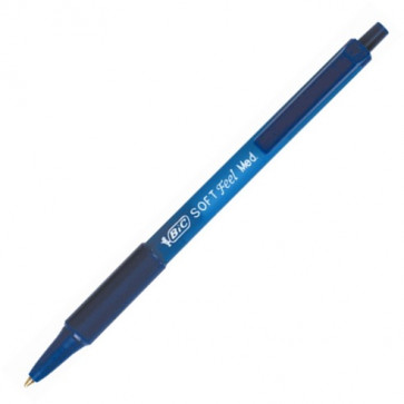 Pix cu mecanism, 1.0mm, albastru, BIC SOFT FEEL CLIC GRIP