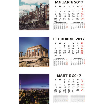 Calendar 2017, de birou, 12 file, 22.5 x 10.5cm, CAPITALE