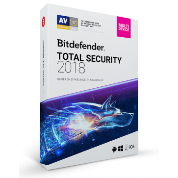 Bitdefender Total Security 2018, 5 Multi Device, 1 an, New license, Retail Box