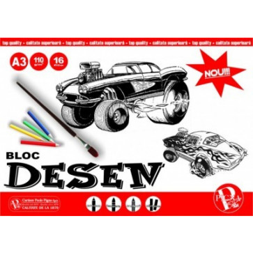 Bloc de desen, A3, 110 g/mp, 16 file, PIGNA