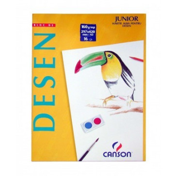 Bloc de desen, A3, 120 g/mp, 16 file, CANSON