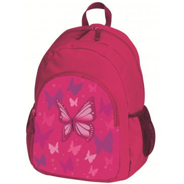 Rucsac ergonomic, pentru scoala primara, HERLITZ Pink Butterfly