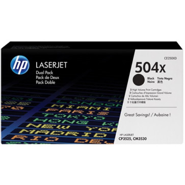 Toner, black, Nr. 504X, 2 buc./set, HP CE250XD