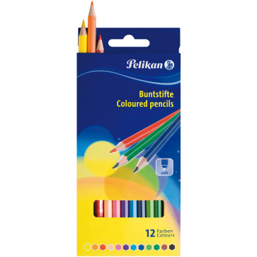 Creioane colorate, forma hexagonala, 1/1, 12 bucati/set, PELIKAN
