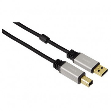 Cablu USB A - USB B HAMA, 1.8m, negru