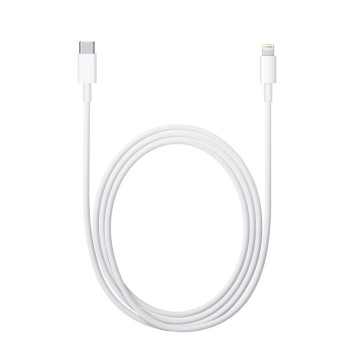 Cablu de date APPLE USB-C to Lightning Cable, 1m, white