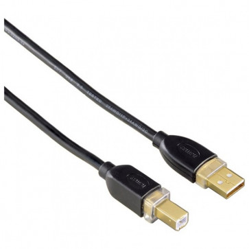 Cablu USB A - USB B HAMA, 3m, negru