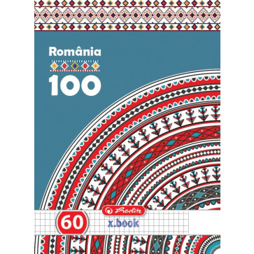 Caiet A4 matematica, 60 file, HERLITZ Romania 100