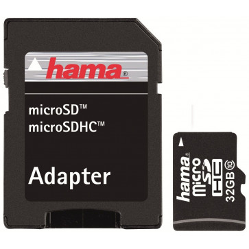 Card microSD 32GB HAMA Class 10, Adaptor SD
