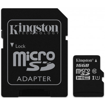 Card microSDHC 16GB KINGSTON, Class 10, UHS-I U1, Ver. G2, Adaptor SD